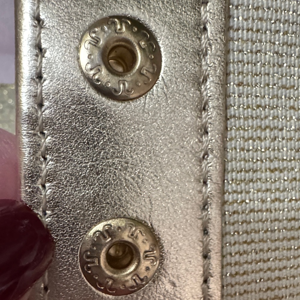Lilly Pulitzer Jewel Gold and White Women's Belt - Picture 9 of 12